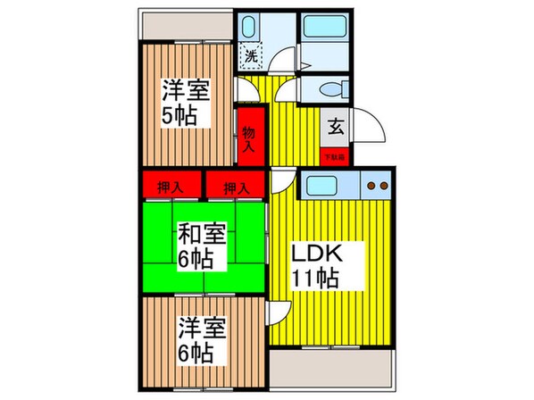 ロイヤルヒルズＡの物件間取画像